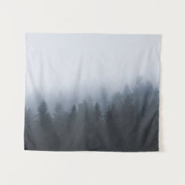 Tapete De Parede Floresta misteriosa no nevoeiro