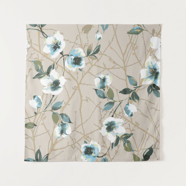 Tapete De Parede flower pattern design textile illustrationart,patt (Frente)