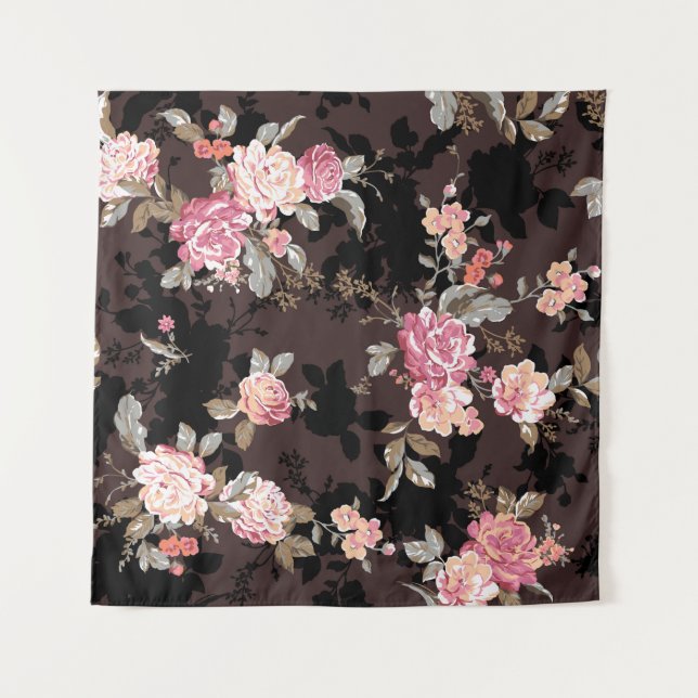 Tapete De Parede flower pattern design textile illustrationpattern, (Frente)