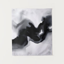 Tapete De Parede Fluxo monocromático: arte branca e preta