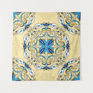 Tapete De Parede Folchwork Arabic Floral Textura Vintage