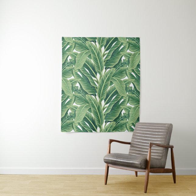 Tapete De Parede Folhas de Banana Tropical Verde (In Situ)