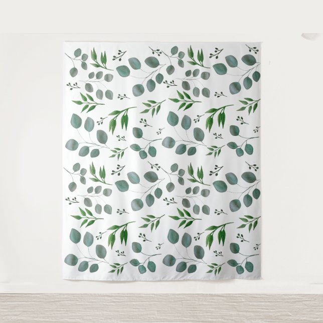 Tapete De Parede Folhas de eucalipto (Frente)