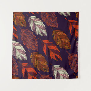 Tapete De Parede Folhas Diagonais: Padrão De Vintagem Desenhado À M