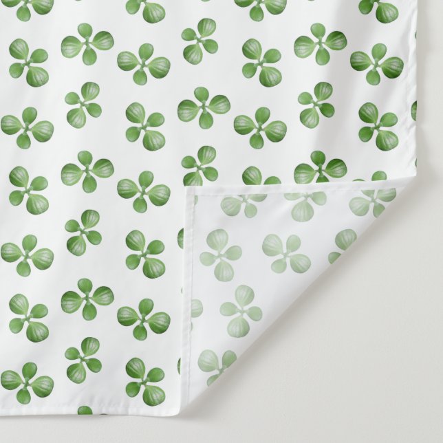 Tapete De Parede Folhas suculentas verdes modernas em branco (Detalhe)