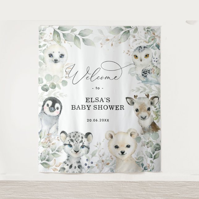 Tapete De Parede Folia de Inverno Dourado Animais Árt (Frente)