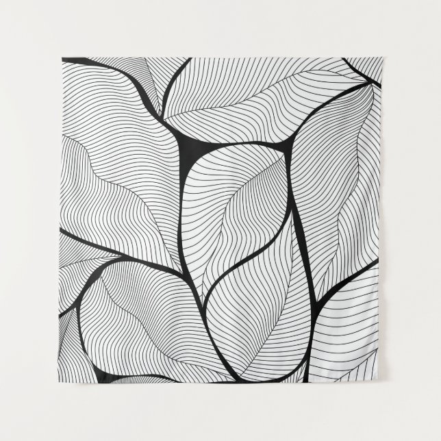 Tapete De Parede Foliage leaves background pattern (Frente)