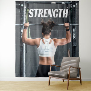 Tapete De Parede Força Fitness Mulheres Músculo Motivação Treino