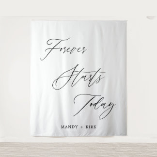 Tapete De Parede “Forever Starts Today” Wedding Backdrop Banner 