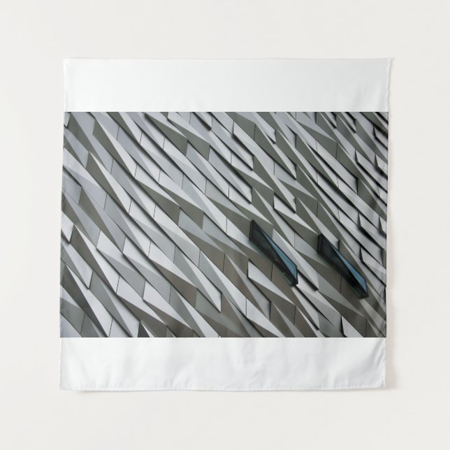 Tapete De Parede Formas de abstrato sem embate em uma fachada de pr (Frente)