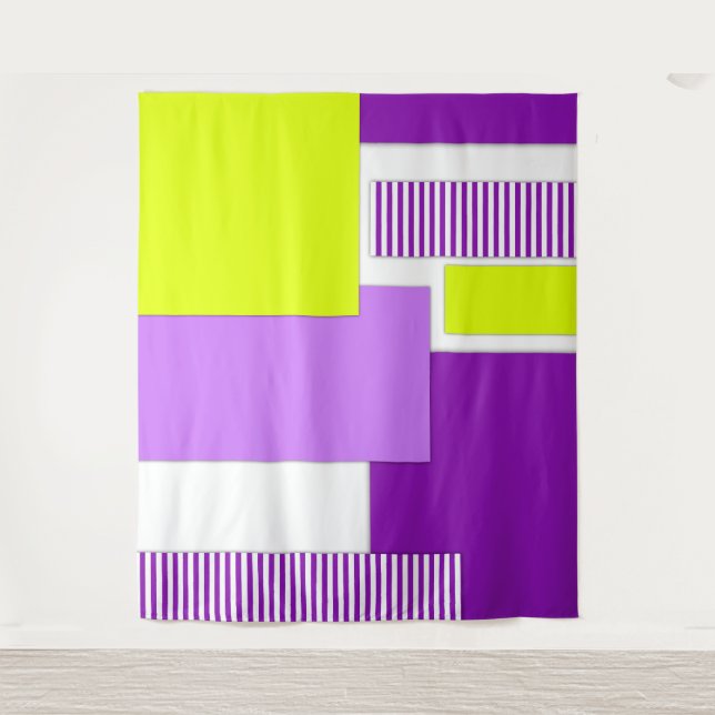 Tapete De Parede Formas geométricas de papel multicolor (Frente)