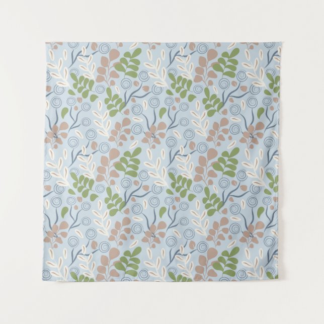 Tapete De Parede Formas orgânicas botânicas (Frente)