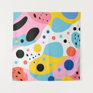 Tapete De Parede Formas orgânicas coloridas reproduzíveis  monogram