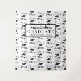 Tapete De Parede Formatura Moderna TURMA DE Padrão Preto e Branco