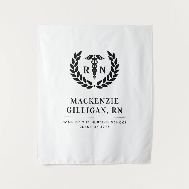 Tapete De Parede Formatura Personalizada de Enfermagem RN Elegante (Frente)