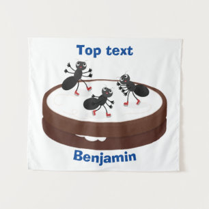 Tapete De Parede Formigas felizes patinando em desenhos animados 