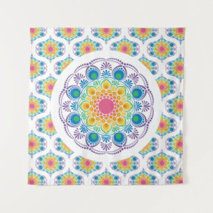 Tapete De Parede Forno Floral Máximo Arco Arco-Íris Montado Retro O