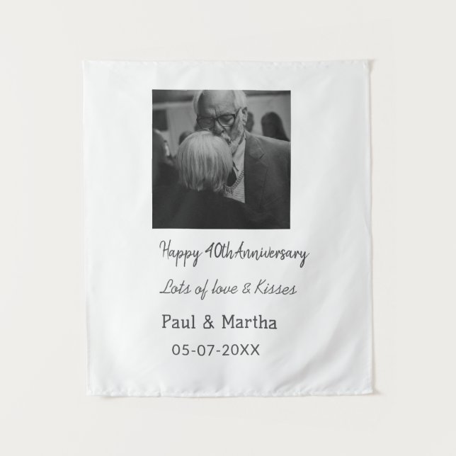 Tapete De Parede Foto da data de adição do nome do moderno feliz 40 (Frente)