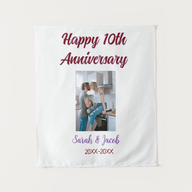 Tapete De Parede Foto de aniversário de 10 anos de casamento casal  (Frente)