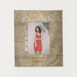 Tapete De Parede Foto de aniversário de 15 anos com nome em glitter