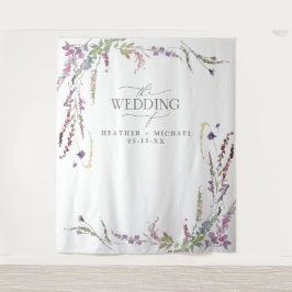 Tapete De Parede Foto de Casamento de Caligrafia Roxa