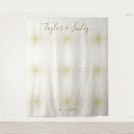 Tapete De Parede Foto de Casamento Plano de Fundo Branco Dourado Lu