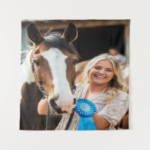 Tapete De Parede Foto de Cavalo de Exposição de Gado Personalizada