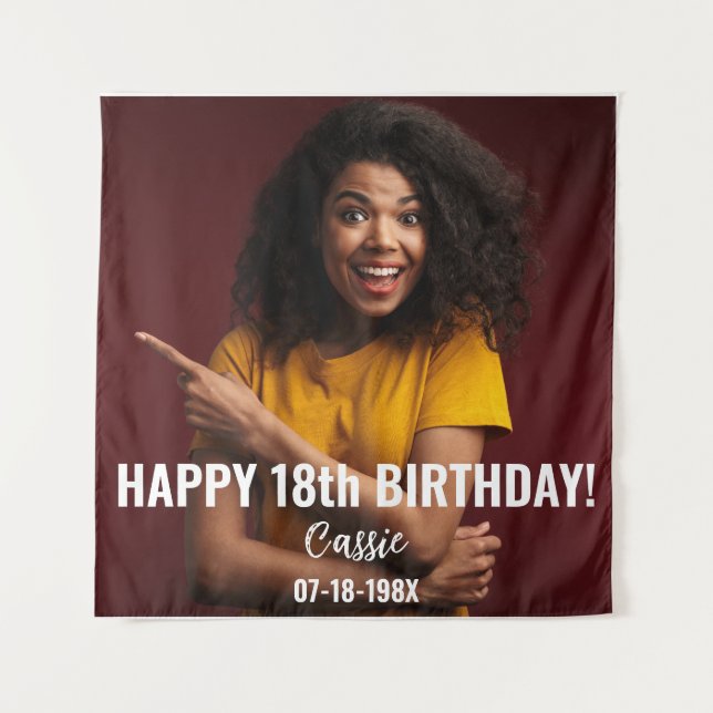 Tapete De Parede Foto de festa de aniversário 18º ou outro aniversá (Frente)