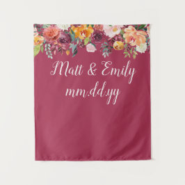 Tapete De Parede Foto de outono Booth Prop Burgundy Fundo de Casame