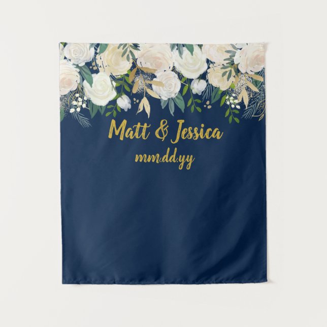 Tapete De Parede Foto do Marinho azul-azul com proteção personaliza (Frente)