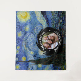 Tapete De Parede Foto/Logotipo Circular e Texto Personalizado | Tot