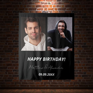 Tapete De Parede Foto personalizada aniversário de amigos brancos n