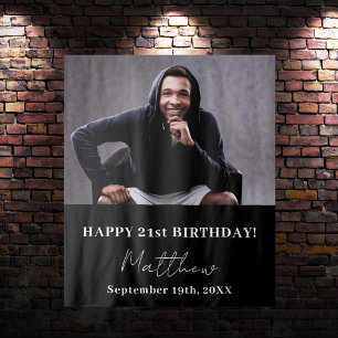 Tapete De Parede Foto personalizada, aniversário de cara branco-pre