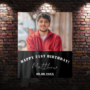 Tapete De Parede Foto personalizada, aniversário de cara branco-pre