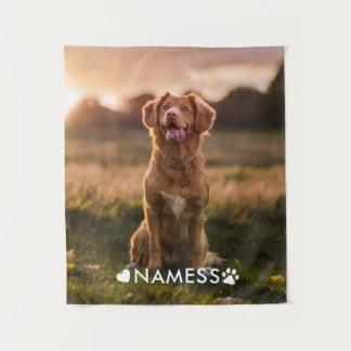 Tapete De Parede Foto Personalizada Com O Nome Do Seu Cachorro