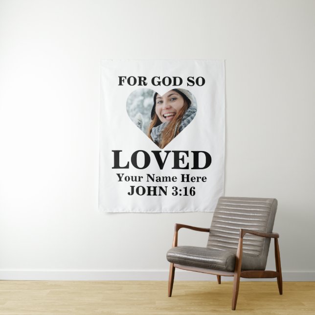 Tapete De Parede Foto personalizada da Bíblia cristã Verse John 3 1 (In Situ)