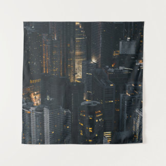 TAPETE DE PAREDE FOTOGRAFIA AERIAL DE EDIFÍCIOS