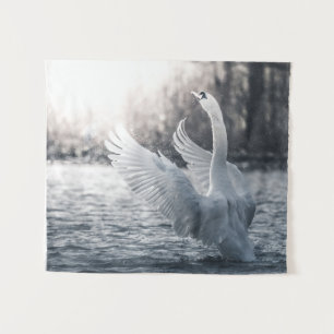 Tapete De Parede Fotografia da natureza do cisne branco