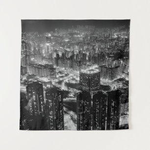 Tapete De Parede Fotografia de arte da cidade de Hong Kong em contr