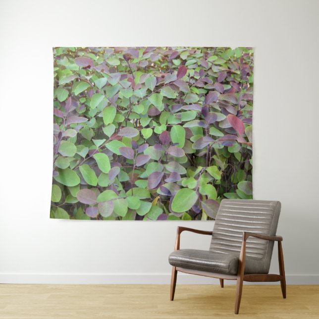 Tapete De Parede Fotografia de Folhas Vermelhas e Verdes (In Situ (Horizontal))