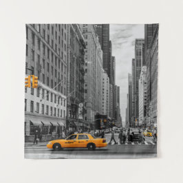 Tapete De Parede Fotografia de Pop de Cor Urbana de Taxi em Nova Yo