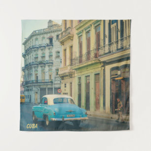 Tapete De Parede Fotografia de Rua de Carro Clássico Antigo Havana