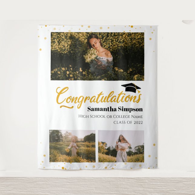 Tapete De Parede Fotos da Turma de 2025 Colagem Graduação (Frente)