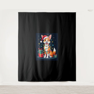 Tapete De Parede Fox Terrier Xmas Lighting Papais noeis Fox Terrier