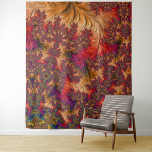 Tapete De Parede Fractal de Abstrato de Ramificação Brilhante Tripp