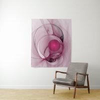Fractal Sinuoso, Arte Abstrato Moderno Rosa Berry