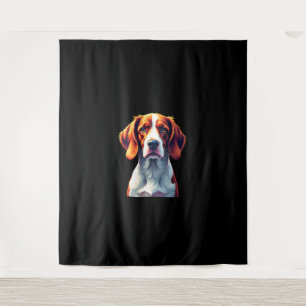 Tapete De Parede Francês Brittany Spaniel Mãe Pai Cachorro Face Pop