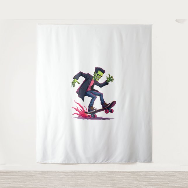 Tapete De Parede Frankenstein Skater - Legal Rua das Bruxas Sh (Frente)