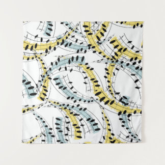 Tapete De Parede Frases Musicais: Fundo Branco Cheio.