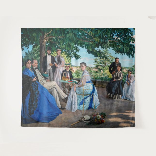 Tapete De Parede Frederic Bazille - A Reunião Familiar (Frente (Horizontal))